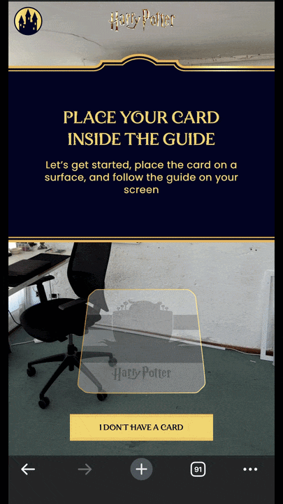 Kinder x Harry Potter x Funko AR — scan the leaflet to start
