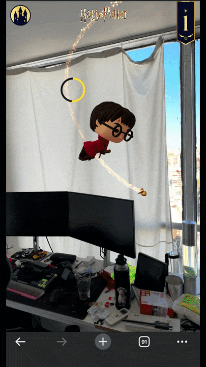 Kinder x Harry Potter x Funko AR — Snitch chase gameplay